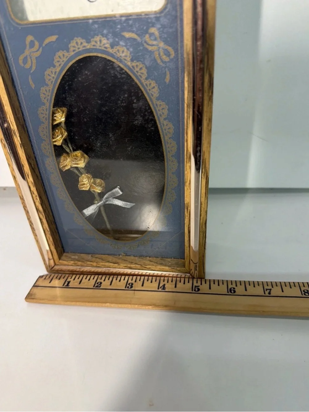 Gold and Blue Pendulum Wall Clock